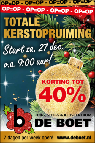Totale Kerstopruiming!