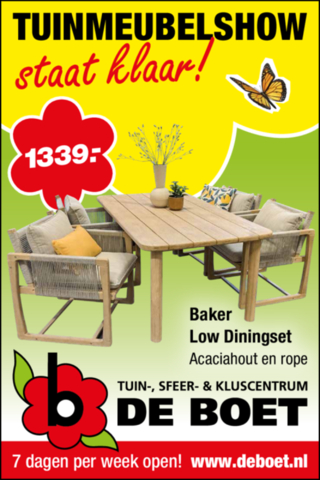 Tuinmeubelshow staat klaar!