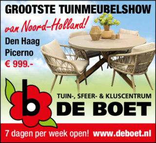 Grootste tuinmeubelshow van NH!
