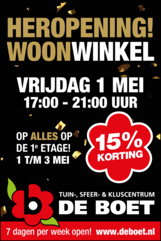 Heropening Woonwinkel!