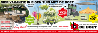 Vier vakantie in eigen tuin met De Boet