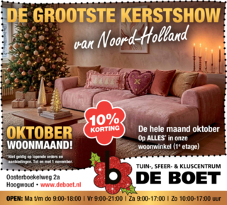 Laatste week Oktober woonmaand