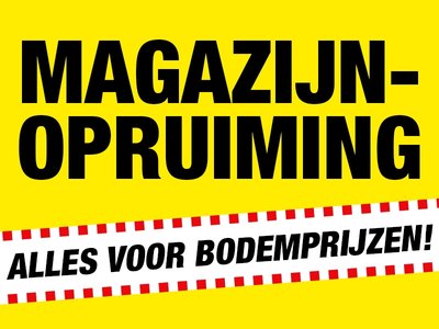 Grote magazijn opruiming