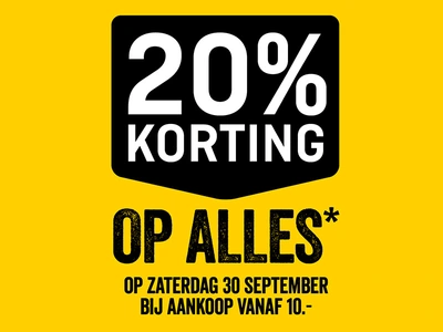 Hubo 20% korting op Alles*