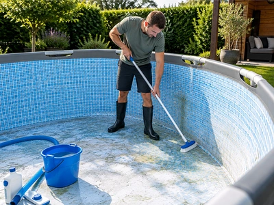 Klaar met waterpret? Zo maak je het lege zwembad goed schoon