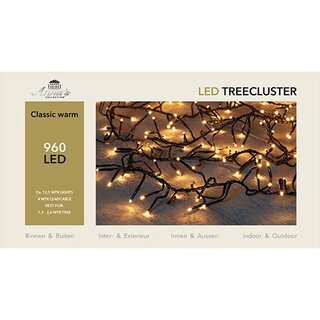 Kerstboom Clusterverlichting 12,5 m - Klassiek warm