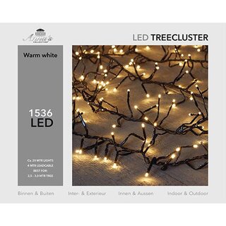 Kerstboom Clusterverlichting 20 m - Warm wit