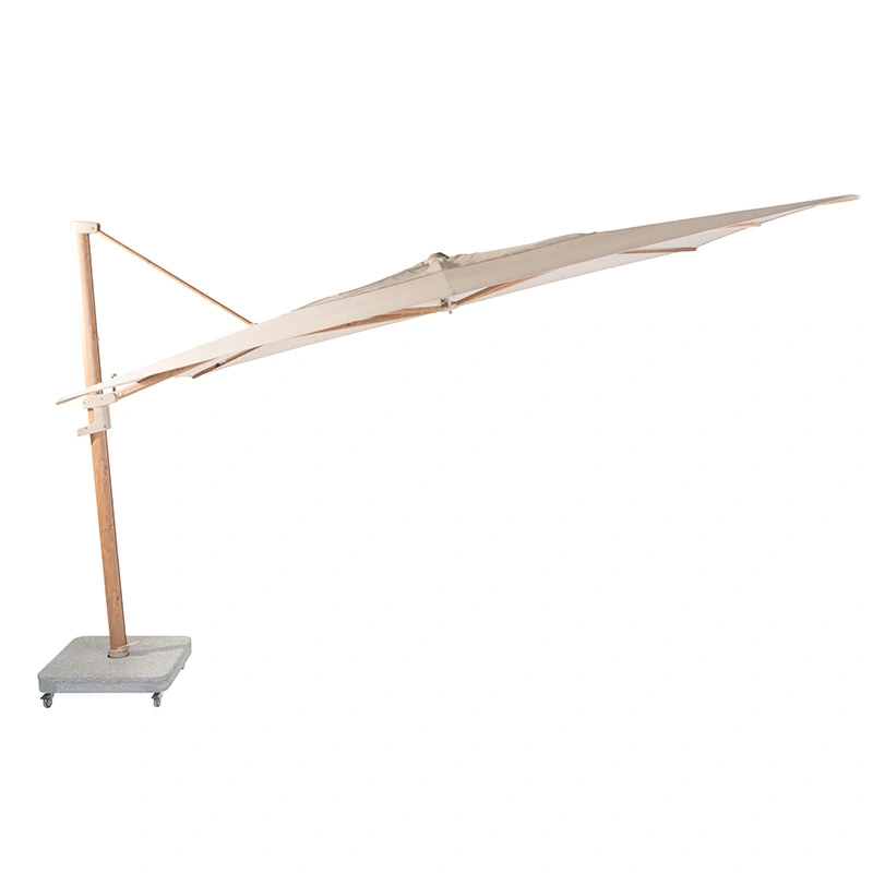 4 Seasons Outdoor Finca Zweefparasol 400x300 - Sand/Houtlook Frame - afbeelding 2