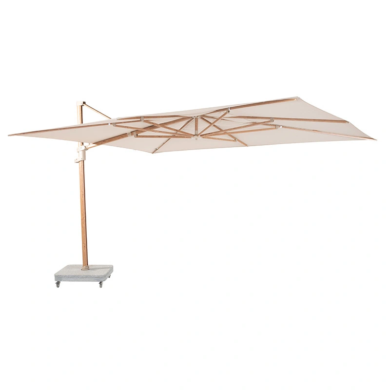 4 Seasons Outdoor Finca Zweefparasol 400x300 - Sand/Houtlook Frame - afbeelding 3
