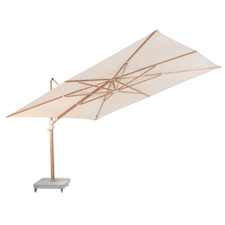 4 Seasons Outdoor Finca Zweefparasol 400x300 - Sand/Houtlook Frame - afbeelding 4