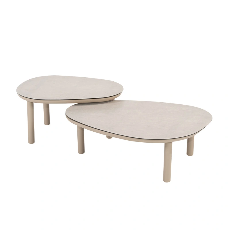 4 Seasons Outdoor Monroe Salontafel Set Latte - Ø65/Ø80 cm - afbeelding 1