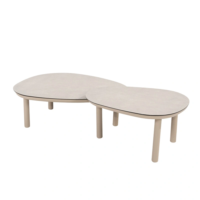 4 Seasons Outdoor Monroe Salontafel Set Latte - Ø65/Ø80 cm - afbeelding 2