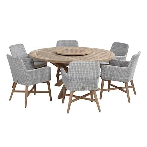 4 Seasons Outdoor Lisboa Tuinstoel Ice - Teak - afbeelding 2