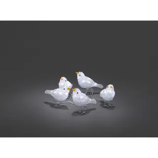 Konstsmide LED Set van 5 vogeltjes Acryl - 16x11,5 cm - afbeelding 2