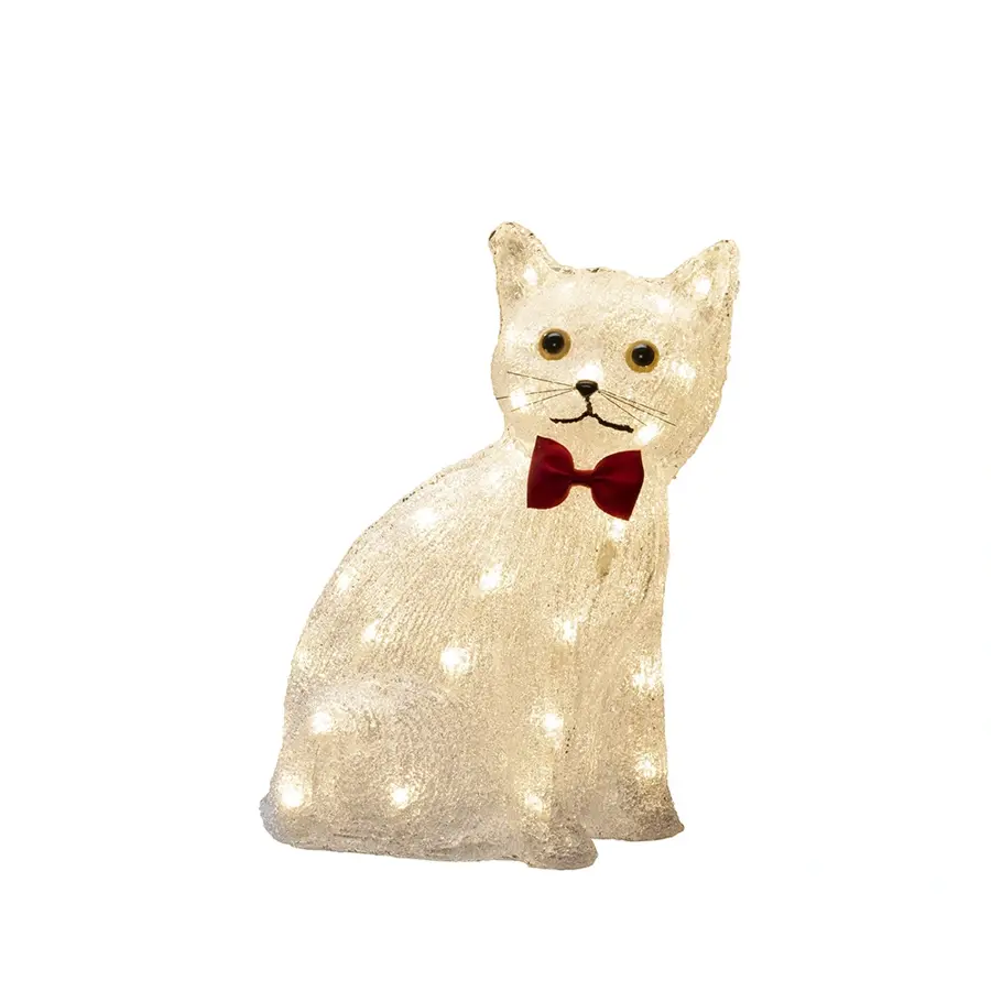 Konstsmide LED Zittende Kat Acryl - 27x34 cm - afbeelding 1