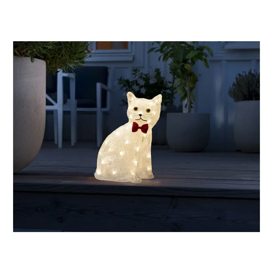 Konstsmide LED Zittende Kat Acryl - 27x34 cm - afbeelding 2