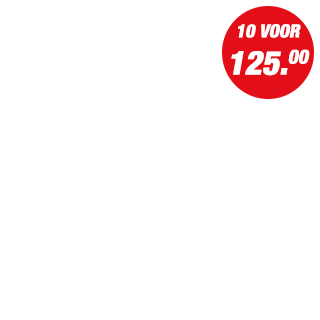 Actie - 10 voor 125.00
