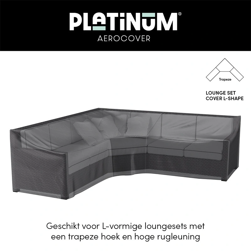 AeroCover Loungeset beschermhoes L-vorm 255x255x90x65/90 - Antraciet - afbeelding 2