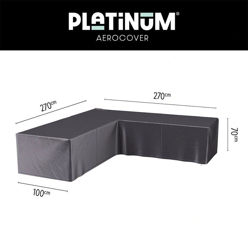 AeroCover Loungeset beschermhoes L-vorm 270x270x100x70 - Antraciet - afbeelding 1