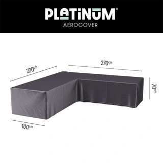 AeroCover Loungeset beschermhoes L-vorm 270x270x100x70 - Antraciet - afbeelding 1