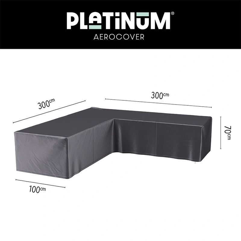 AeroCover Loungeset beschermhoes L-vorm 300x300x100x70 - Antraciet - afbeelding 1