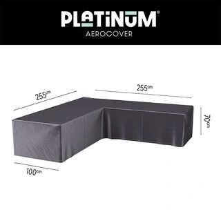 AeroCover Loungeset beschermhoes L-vorm255x255x100x70 - Antraciet - afbeelding 1