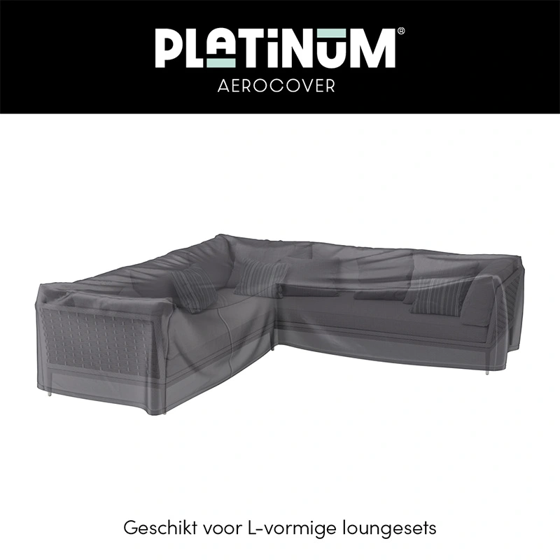 AeroCover Loungeset beschermhoes L-vorm255x255x100x70 - Antraciet - afbeelding 2