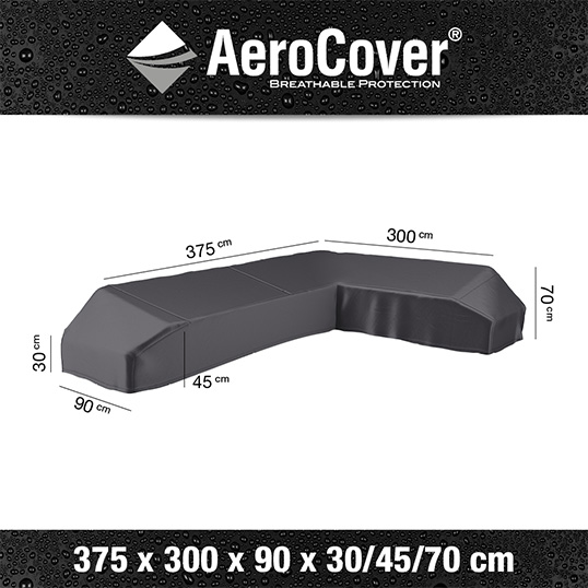 AeroCover Loungesethoes Platform Rechts 375x300x90x30/45/70 cm - afbeelding 1