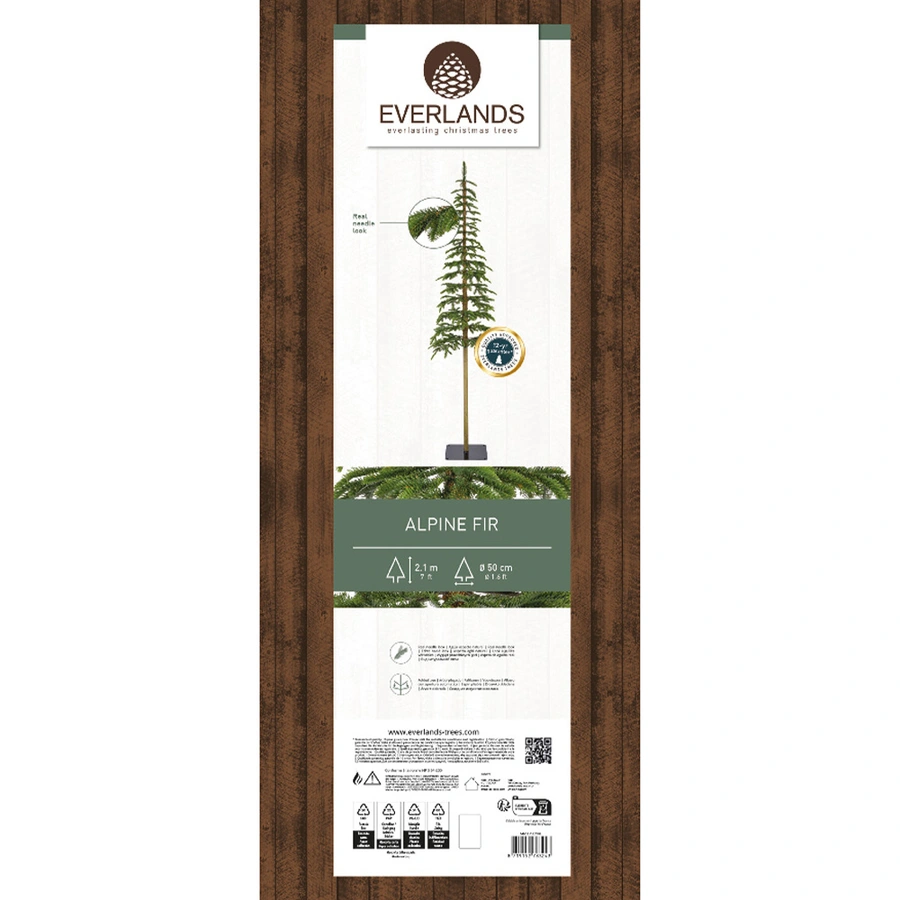Kerstboom Alpine Fir Groen - 210 cm - afbeelding 7