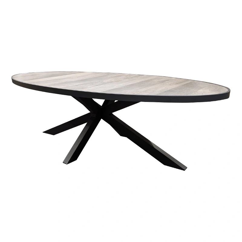 Altos Tuintafel Ovaal Antraciet - 240x116 cm - afbeelding 1