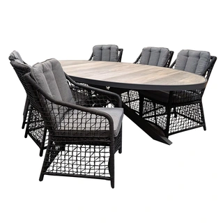 Altos Tuintafel Ovaal Antraciet - 240x116 cm - afbeelding 3