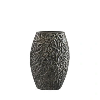 Vase aluminium Long Black S - 28x38 cm
