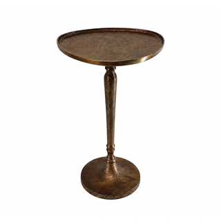 Bijzettafel Aluminium Ant.brass Shiny - 38x63 cm
