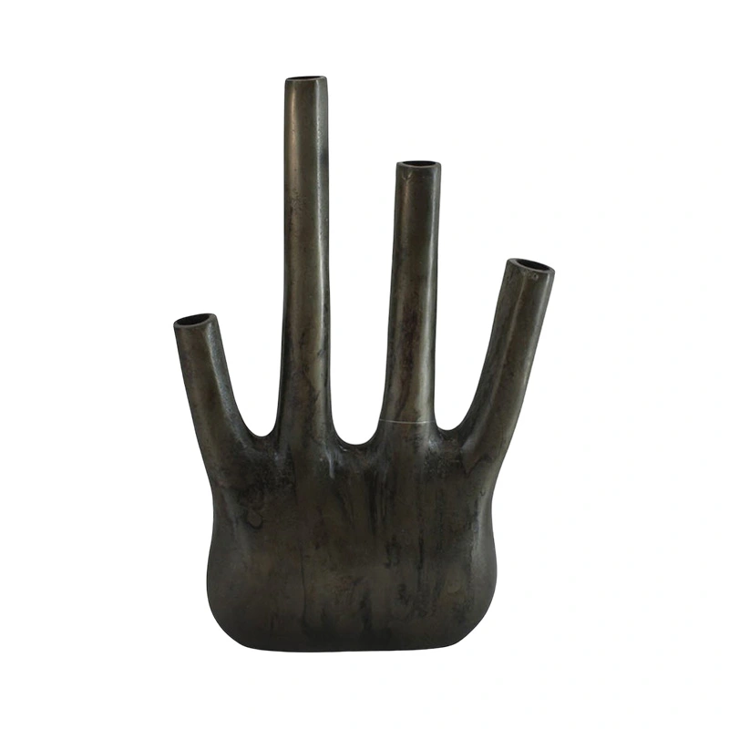 Vase aluminium 4tak Ant.black - 30x10x49 cm