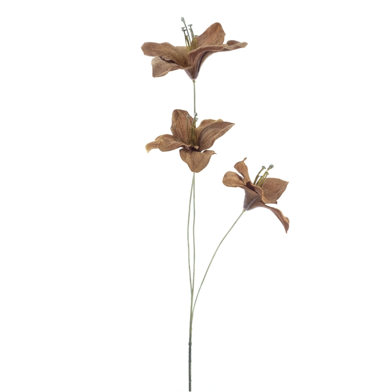 Kunstbloem Amaryllis Hardy Bruin - 75 cm