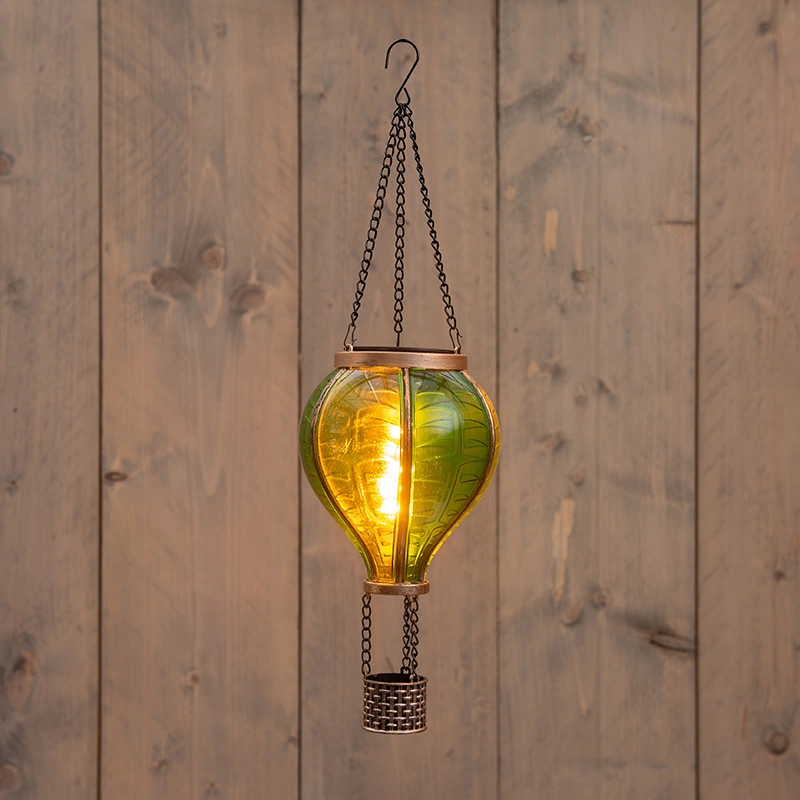 Anna's Collection Solar Luchtballon LED Groen - Ø11x36 cm - afbeelding 1