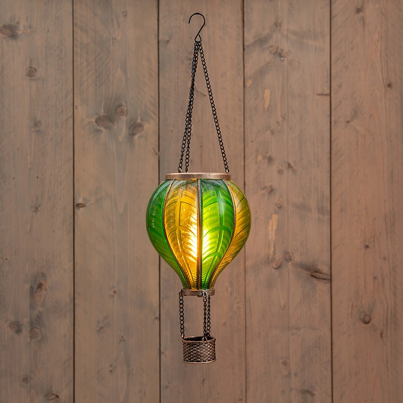 Anna's Collection Solar Luchtballon LED Groen - Ø14x45 cm - afbeelding 1