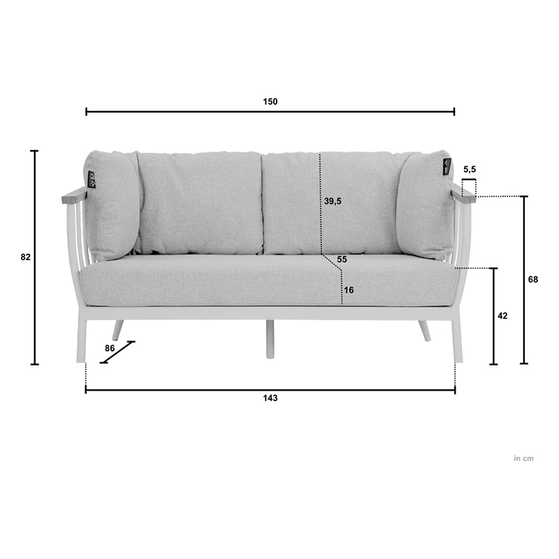 Apple Bee Condor Sofa Loungeset - Oyster - afbeelding 10