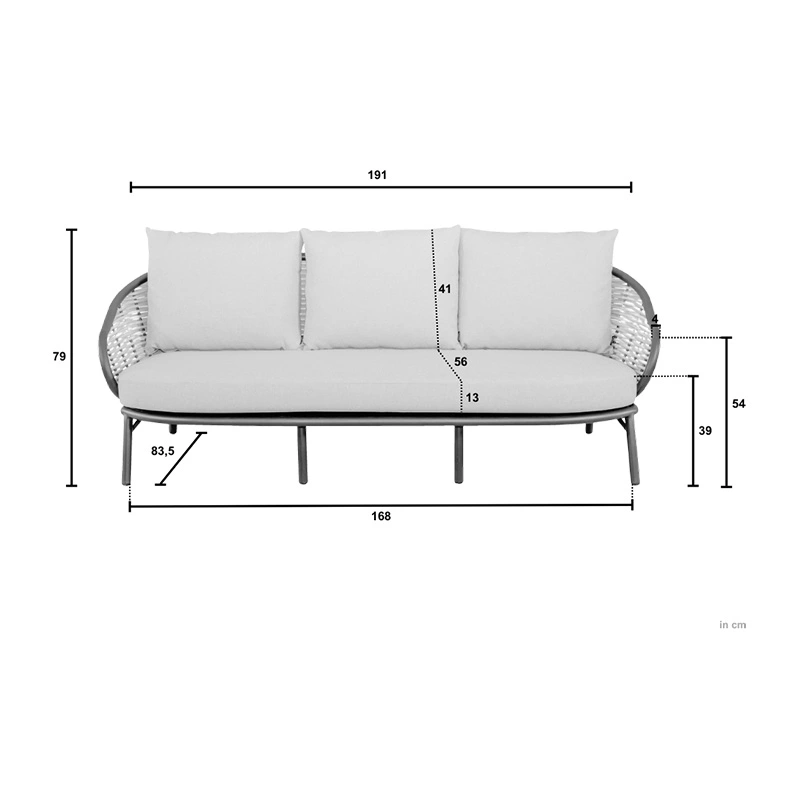 Apple Bee Pine Key Sofa Loungeset - Oyster - afbeelding 4