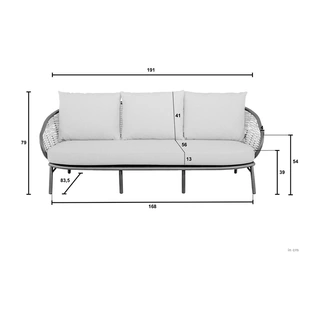 Apple Bee Pine Key Sofa Loungeset - Oyster - afbeelding 4