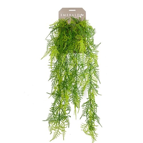 Kunst Asparagus plumosus hanging bush x6 80cm