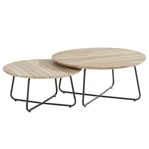 4 Seasons Outdoor Axel Koffietafel Teak - Ø73 cm - afbeelding 2