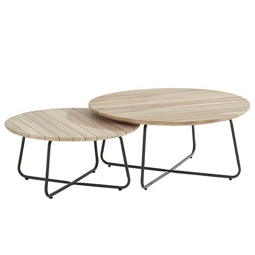 4 Seasons Outdoor Axel Koffietafel Teak - Ø90 cm - afbeelding 2