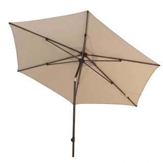 4 Seasons Outdoor Azzurro Stokparasol Ø300 - Beach/Houtlook Frame