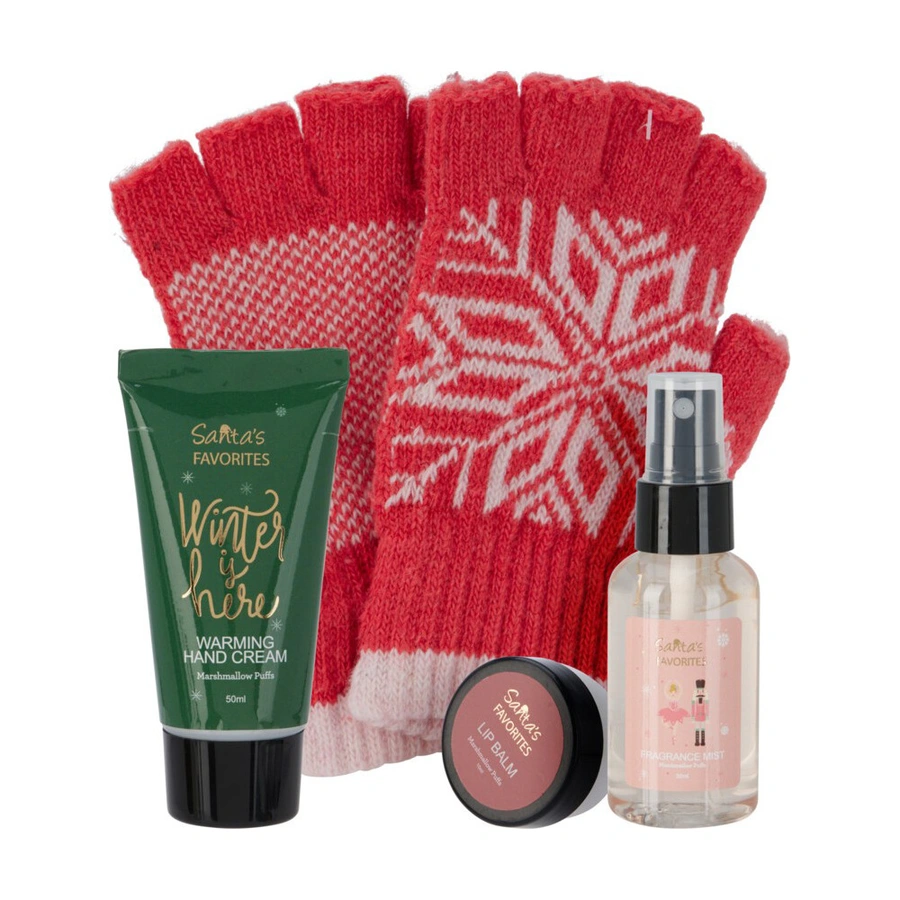 Kerst Badset met Handschoenen - 4-delig - afbeelding 1