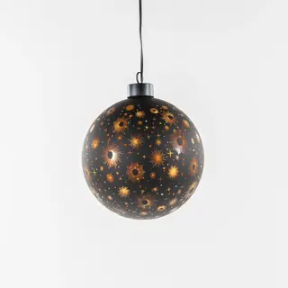 Bal Kosmos Glas Zwart - Ø12 cm - afbeelding 2
