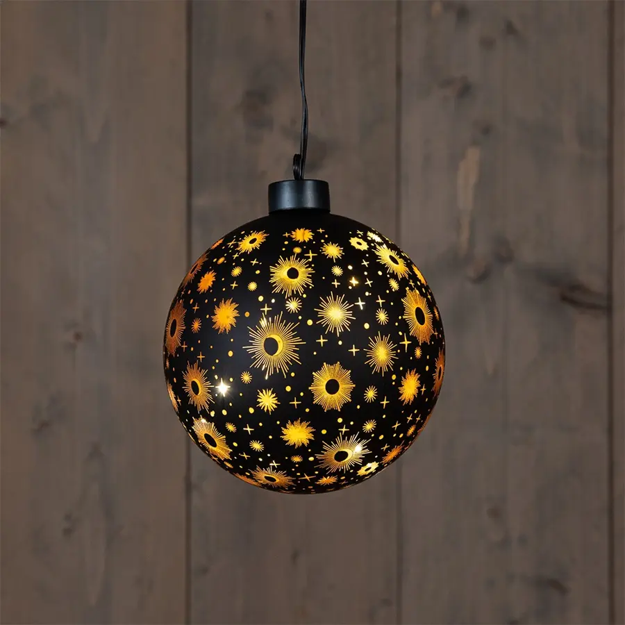 Bal Kosmos Glas Zwart - Ø12 cm - afbeelding 1
