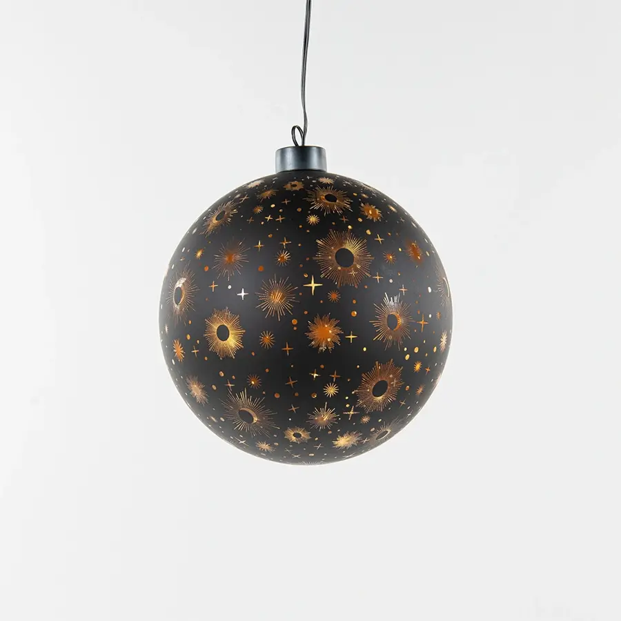 Bal Kosmos Glas Zwart - Ø15 cm - afbeelding 2