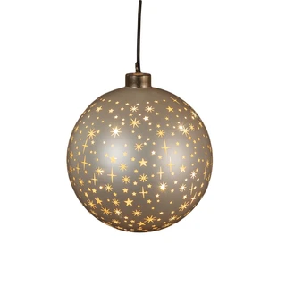 Bal Glas Draaiend LED 15 cm - Champagne