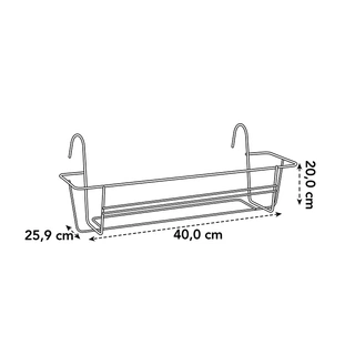 Elho Green Basics Balkonrek 40 cm - Antraciet - afbeelding 2